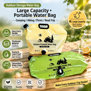 Sac d'hydratation portable vert kaki 8L, pliable et durable, pour camping, randonnée, voyage, dropshipping - Product Image 3