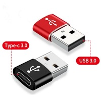 Adaptor Konverter USB 3.0 Tipe C Female ke USB A Male, Adaptor USB Female ke Male Tipe C untuk Samsung Note S20 Huawei