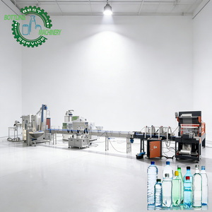 Machine de remplissage d'eau en bouteille CGF8-8-3 3000BPH pour bouteilles PET de 0 à 2L – Ligne de production à petite échelle, prix usine, vente mondiale - Product Image 1
