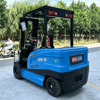 Chariot élévateur à contrepoids électrique à quatre roues CPD 25 de 2,5 tonnes, chariot élévateur à contrepoids électrique portable pour entrepôt