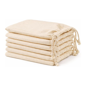 Eco Cotton <b>Drawstring</b> <b>Pouches</b> for Handmade Products and Artisan Packaging - Product Image 6