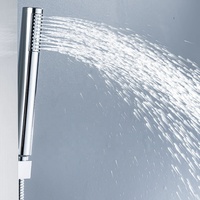 Ensemble de colonne de douche cascade en acier inoxydable chromé moderne et contemporain double tour murale souple jets de massage panneaux de douche