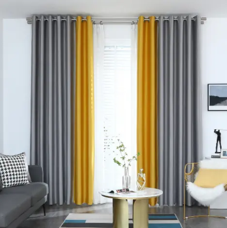 100% Polyester Modern Tülle Neueste Textur Solid Curtain Designs Vorhänge für Schlafzimmer