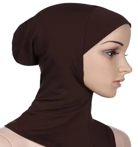 Groothandel hot selling moslim vlakte hijab dikke jersey ninja innerlijke underscarf