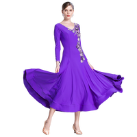 M-1802 haute qualité personnalisé robe de danse de salon rouge noir couleurs nouvelle norme internationale en mousseline de soie dentelle pour la formation pratique