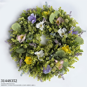 Ghirlanda Artificiale in Tessuto Personalizzata per Decorazione Murale Interna e Appesa Fiori e Piante 31448354 - Product Image 2