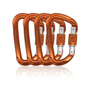 Thiết kế mới núi đá karabiner 25mm D Vòng Clip mùa xuân Snap Móc leo núi nhôm Carabiner