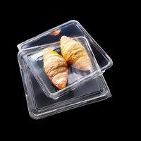 Boîte d'emballage pour biscuits, gâteaux et bonbons, recyclable, jetable, en plastique PET, épaisseur 0,3 mm, récipient de stockage alimentaire, restauration