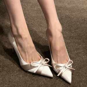 Zapatos de Tacón Alto para Mujer, Stiletto Delgado con Lazo, Zapatos de Boda Elegantes, Zapatos de Vestir con Punta en Pico, Zapatos de Tacón Alto para Mujer - Product Image 5