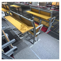 Ensemble chaise et bureau pliables, durables, modernes et écologiques pour étudiants, avec hauteur réglable, idéal pour salles de cours, auditoriums et hôtels