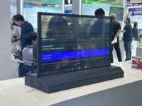Écran intelligent de traduction OLED transparent double face de 30 pouces |   Écran tactile 10 points 1366x768 pour magasin de détail, centre commercial, animation