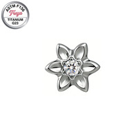 Cute Bridal Ear Flower Earrings for Women Titanium Helix Daith Fine Stud Earrings Korean Gold Plated Nose Ring Piercing Jewelry