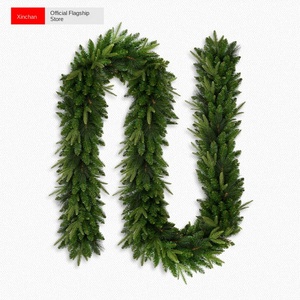 PE New Grass Green Simulation Christmas Rattan <b>PVC</b> Material Store Window <b>Dress</b> Scene Layout for Store Christmas Decorations - Product Image 3