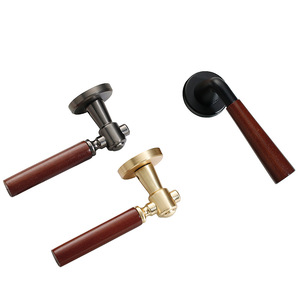 Lgedis Wooden Lever Door Lock 7073 Black Finish For Interior Bedroom Use - Product Image 2