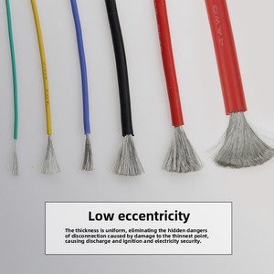 Câble <span class=keywords><strong>électrique</strong></span> HIMNO 2/0 multibrin en caoutchouc silicone souple <span class=keywords><strong>gaine</strong></span> RV 600V IP67, fil de cuivre étamé 22/0 AWG, câblage AWM - Product Image 3