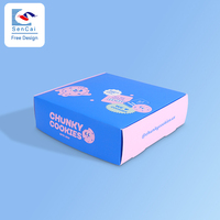 Sencai Boîtes à biscuits personnalisées Emballage de produits alimentaires Boîte bleue Biscuits