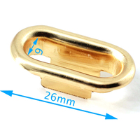 Oeillet en métal de forme ovale en fer de 20mm Petits oeillets personnalisés