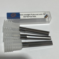 China-Hersteller Vollhartmetall-Zweischneidiger Geradklingenfräser D6*30 Schneidlänge CNC-Gravierfräser für Holz