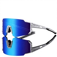 Lunettes de soleil polarisées de sport à grande monture personnalisables avec logo pour le cyclisme et la course à pied, unisexe, pour hommes et femmes, vente en gros