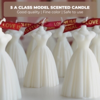 Cadeaux de mariage pour les invités Bougie romantique d'amour pour robe de mariée Bougie aromatique de décoration de mariage