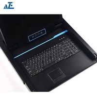 Commutateur de souris vidéo clavier 17 pouces Console LCD en rack avec 1 port KVM Caractéristiques Clavier vidéo Commutateur de souris en stock