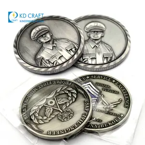 Gepersonaliseerde Custom Logo Metal Zinklegering Reliëf 3D Commemorative Uitdaging Coin Voor Collection