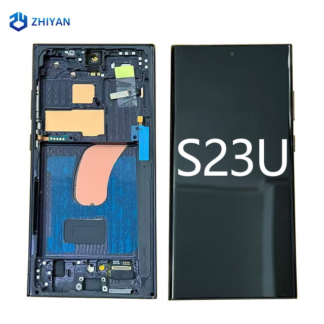 LCD Screen Digitizer Full Assembly with Frame for Samsung Galaxy S23 Ultra (SM-S918 Series) OLED 1 Year Warranty