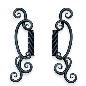 Manija de hierro forjado galvanizado resistente al óxido Iron Nature, estilo clásico, decorativa con motivos ornamentales, para puerta/portón rectangular de 10 pies - Product Image 1