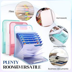Carpetas de archivos Fulmoon <span class=keywords><strong>A4</strong></span>, organizador de documentos portátil Vertical de 13 bolsillos, etiquetas novedosas de 9,45 \ "X 14,17 \" para luz de oficina y escuela - Product Image 3