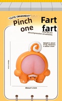 Ornement créatif en forme de fesses d'animaux de dessin animé, chat, Corgi, chien, fesses de pêche à presser, décoration pour tableau de bord de voiture, bureau et maison