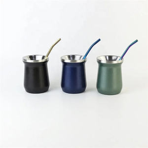 Taza <span class=keywords><strong>de</strong></span> <span class=keywords><strong>Mate</strong></span> <span class=keywords><strong>de</strong></span> Acero Inoxidable <span class=keywords><strong>de</strong></span> 8 oz, Aislada al Vacío, para Camping, Té y Café, Portátil y Ecológica, en Oferta - Product Image 4