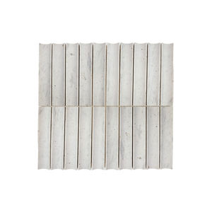 Centurymosaic Carreaux de mosaïque en marbre travertin à rainures courbes Décoration murale Barre de rainures Salle de bain Cuisine Dosseret mural Carreaux de mosaïque - Product Image 3