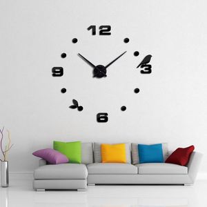 <b>Large</b> Wall Clock Quartz 3D DIY Big Watch Decorative Kitchen Clocks Acrylic Mirror <b>Sticker</b> Oversize Wall Clocks Home <b>Letter</b> Deco - Product Image 3