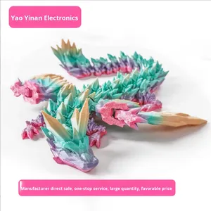 Fabricante al por mayor Dragón Volador articulaciones móviles figurita conjunto de vidrio 3D alas impresas fresco alivio del estrés animales de juguete dinosaurios - Product Image 6