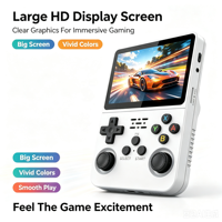 Konsol Game Klasik Portabel Nirkabel Layar Warna 3,5 Inci R36S dengan Game Arcade Retro Gratis dan Joystick Ganda 3D