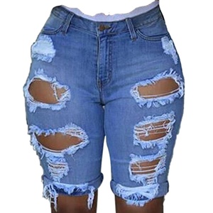 Short en Denim slim du Bangladesh pour femmes/filles, pantalon court et extensible pour mère, en Denim, tendance - Product Image 1