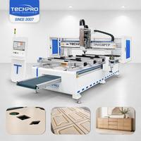 Centre d'usinage CNC PTP 5x10 avec broche ATC et table à ventouses pour la fabrication de portes d'armoires de cuisine