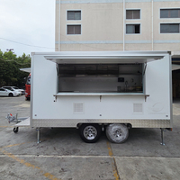 Cuisine mobile entièrement équipée pour la restauration, bar à pizzas, glaces, limonades, petit camion de restauration, remorque alimentaire en acier inoxydable