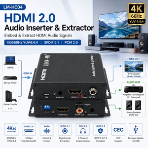 Extracteur et inséreur audio HDMI 2.0 4K60Hz SPDIF 5.1 <span class=keywords><strong>PCM</strong></span> 2.0, encodeur/décodeur audio HDMI - Product Image 1
