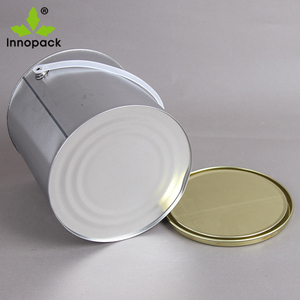 Vente en gros de boîte d'emballage <span class=keywords><strong>vide</strong></span> ronde de luxe design personnalisé avec fenêtre avec poignée en plastique Boîte à thé en métal - Product Image 5