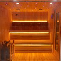 Sauna extérieur avec bain froid en cèdre rouge pour 4 personnes – Expérience de bain de glace pour le bien-être commercial