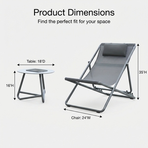 Chaise longue pliante réglable en aluminium pour piscine et plage, mobilier d'extérieur – Offre Spéciale - Product Image 5