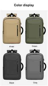 <span class=keywords><strong>Sac</strong></span> <span class=keywords><strong>à</strong></span> <span class=keywords><strong>dos</strong></span> pour ordinateur portable, étanche, résistant aux rayures, avec poignée latérale, coutures renforcées, USB, pour étudiants, voyages et affaires - Product Image 6