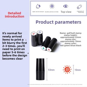 Sello Personalizado para Pelotas de Golf con Logotipo, Tinta Impermeable de Secado Rápido, Resistente a la Decoloración, para Marcar Pelotas de Golf, Regalo DIY para Golfistas - Product Image 3