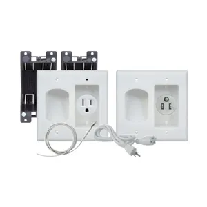 Hot Sale Recessed Power Solution Pro Power Kit With Flat Panel TV Cable Organizer Kit