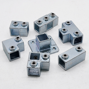 20 25 30 40mm kế<span class=keywords><strong>t</strong></span> nối ống vuông mảnh mạ điện khuỷu tay ba chiều Ống Vuông cố định - Product Image 1