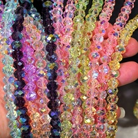 Perles plates en verre émaillé de 8 mm, couleur naturelle, finition cuite, artisanales, pour bracelets DIY, composants de breloques de téléphone, inaltérables, en vrac
