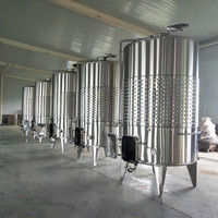 Gran oferta de maquinaria de procesamiento de vino de bebidas de alta calidad 100L 200L 300L 400L tanque de fermentación con camisa de vino para Viñedo