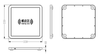 Nouvelle bibliothèque lecteur de carte RFID de bureau 860-960Mhz ISO18000-6C(EPC GEN2) lecteur/graveur RFID UHF USB/RS232