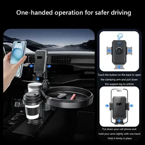 Porte-gobelet de <span class=keywords><strong>voiture</strong></span> 4-en-1 360° °   Support de téléphone rotatif pour <span class=keywords><strong>voiture</strong></span> avec 2 porte-gobelets – <span class=keywords><strong>Gadget</strong></span> <span class=keywords><strong>indispensable</strong></span> pour les voyages en <span class=keywords><strong>voiture</strong></span> et les road trips - Product Image 5